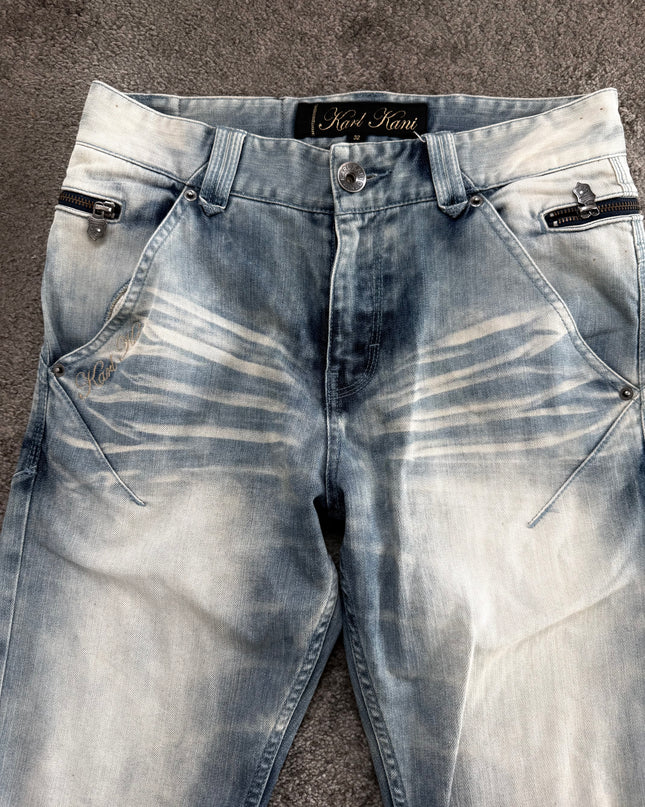 KARL KANI "ICE WASH WAVE" DENIM (M)