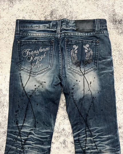 XFRM PAINT SPLATTER FLARE DENIM 