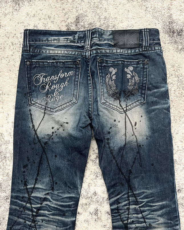 XFRM PAINT SPLATTER FLARE DENIM 