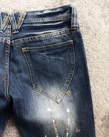 WILD PARTY "LEOPARD SPLASH" DENIM (M)