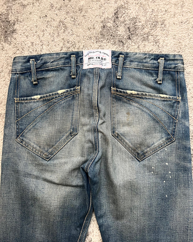 MR OLIVE "PAINTED GHOSTS" DENIM