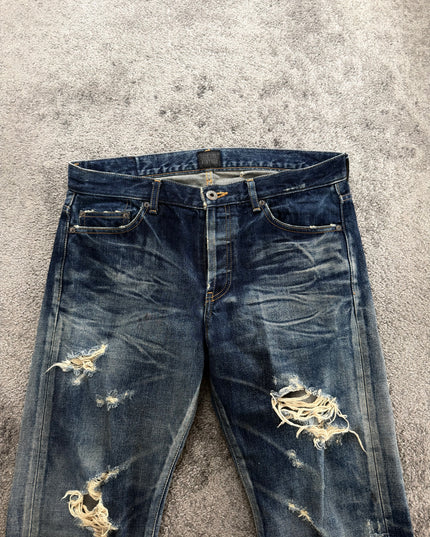 JACKROSE "DESTROYED INDIGO" DENIM (M)