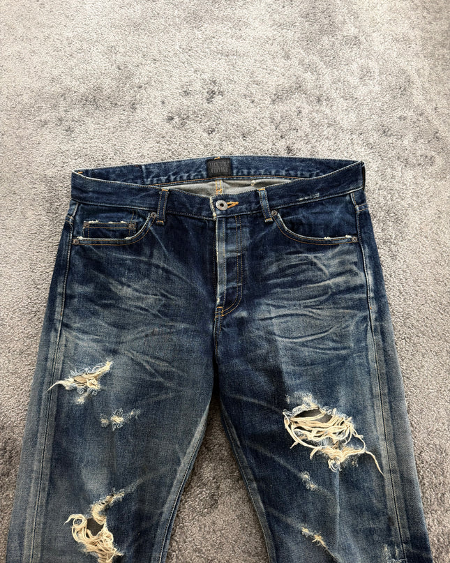 JACKROSE "DESTROYED INDIGO" DENIM (M)