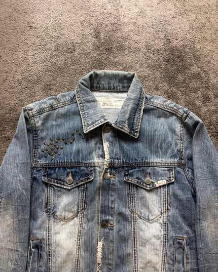 3STONES "STUD FADE" DENIM JACKET