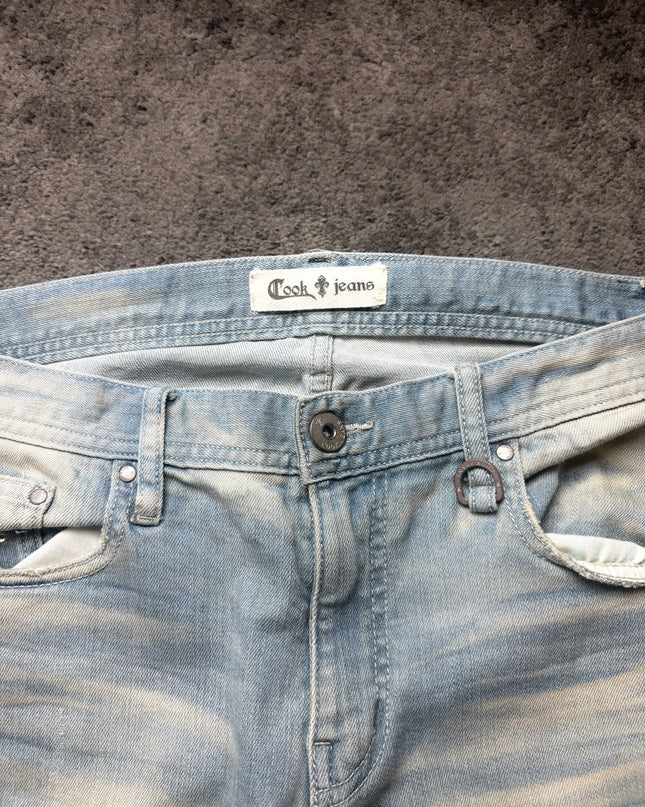 COOK JEANS "BLEACHED WOUNDS" DENIM (M)