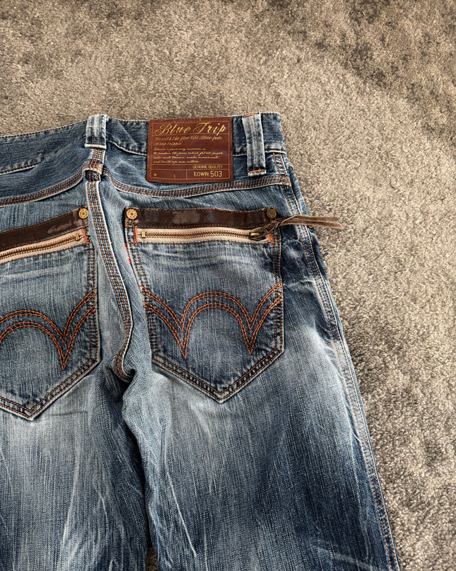 BLUE TRIP "LIGHTNING FADE VEINS" DENIM (S-M)