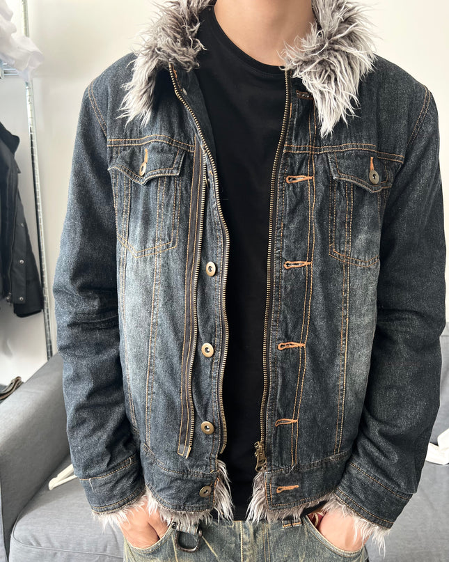 THE BLUE BEAR "FUR SEASON" DENIM JACKET