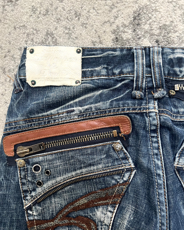 RED PEPPER HEAVY WASH FLARE DENIM 