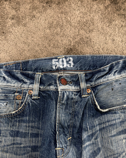 503 "DISTRESSED REBEL" DENIM