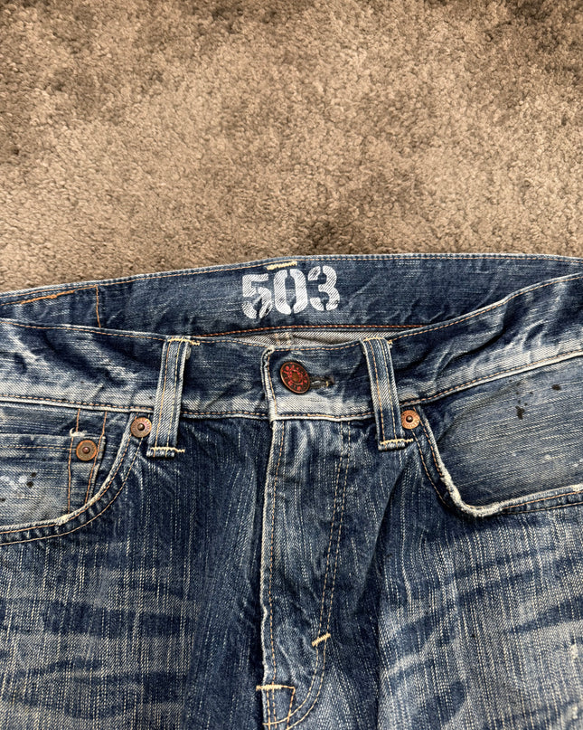 503 "DISTRESSED REBEL" DENIM