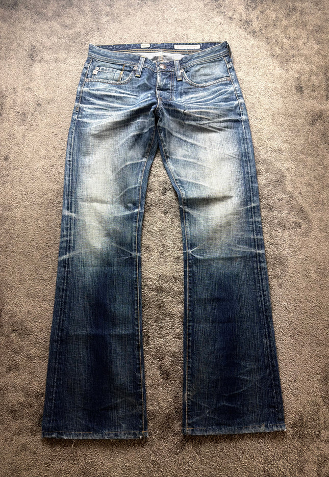 ADRIANO GOLDSCHMIED "FADED INDIGO" DENIM (M)