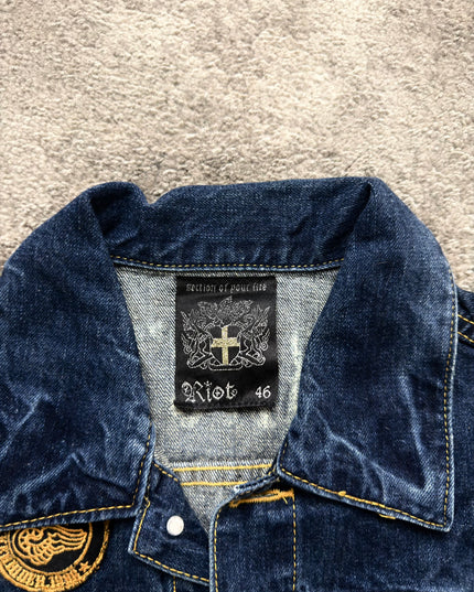 RIOT "REBEL BADGE" DENIM JACKET (S-M)