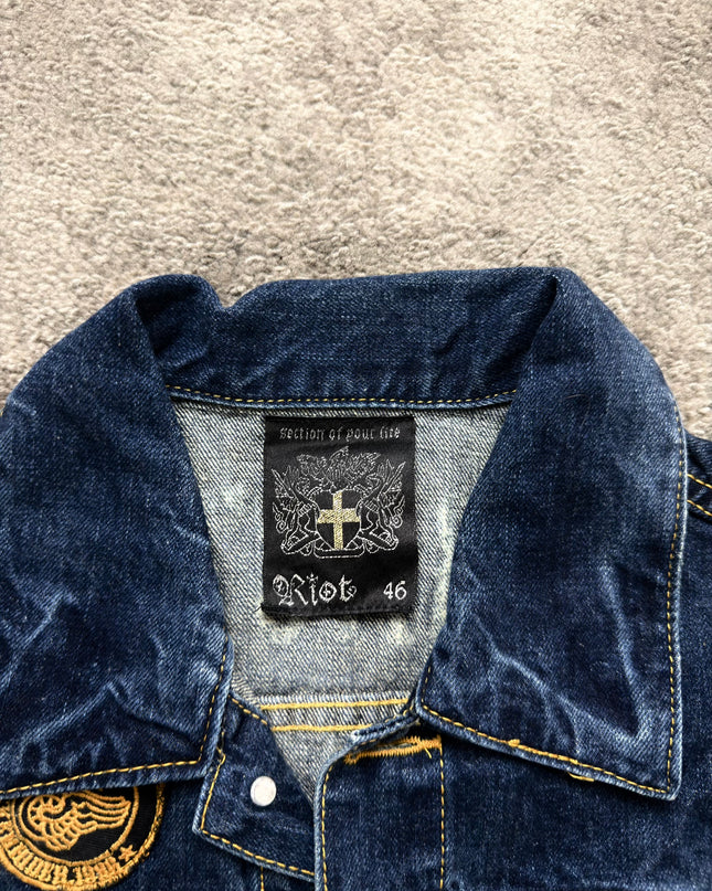 RIOT "REBEL BADGE" DENIM JACKET (S-M)