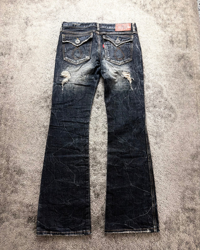 MARAXIA "SHREDDED NIGHT" DENIM (S-M)