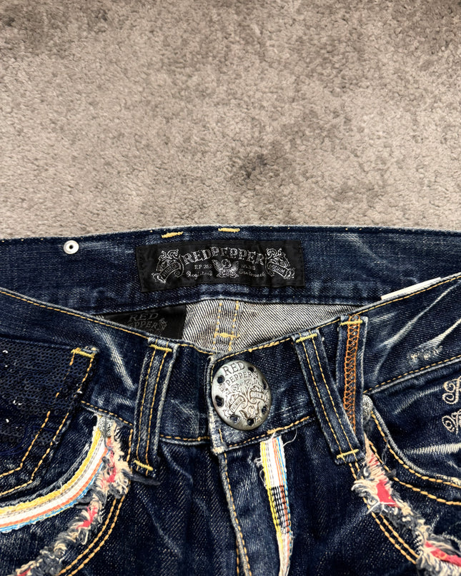 RED PEPPER "NEON RIOT INDIGO" DENIM
