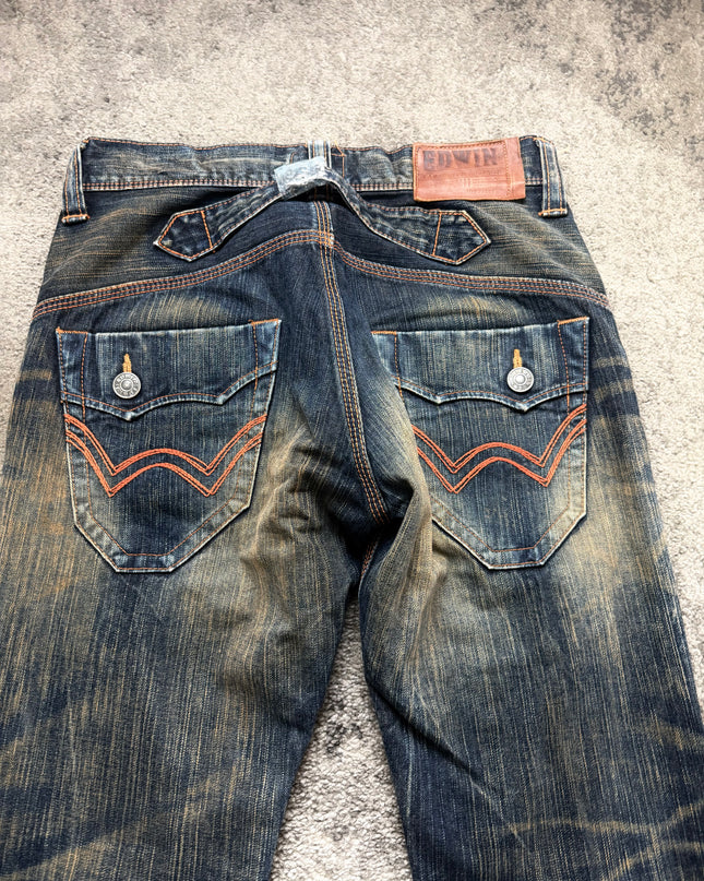 EDWIN "WHISKERED FLARE" DENIM (M)