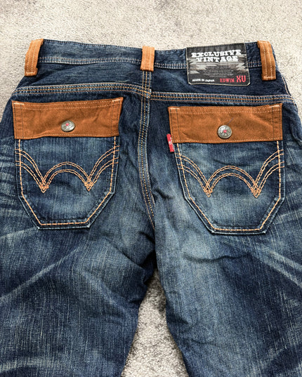 EDWIN "SUNBURST FADE LEATHER" DENIM (M)