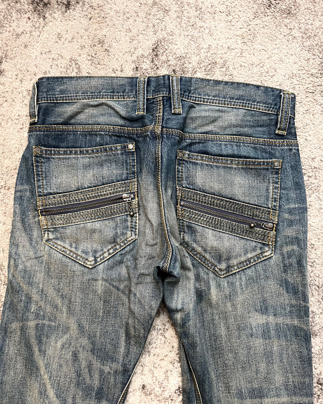 NICOLE CLUB "DUAL ZIPPER PHANTOM" DENIM