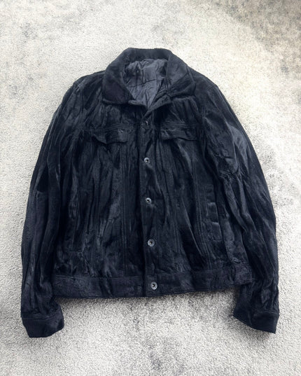 SEMANTIC DESIGN "BLACK MIRAGE" VELVET JACKET (S)