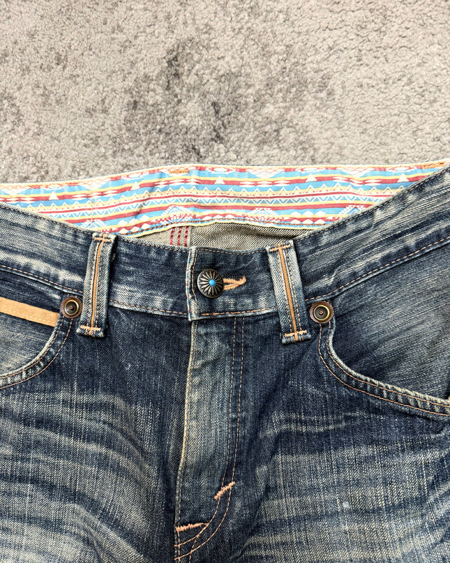 EDWIN "CRACKED SUN-BURST" DENIM