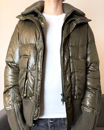 PURPLE YELLOW "ARCHIVE SHELL" PUFFER