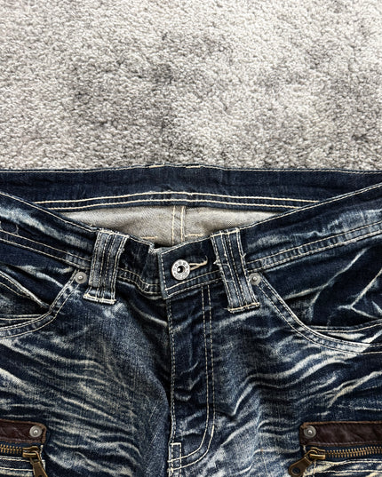 MICHEL KLEIN "CROSSFADE CARGO" DENIM (S)