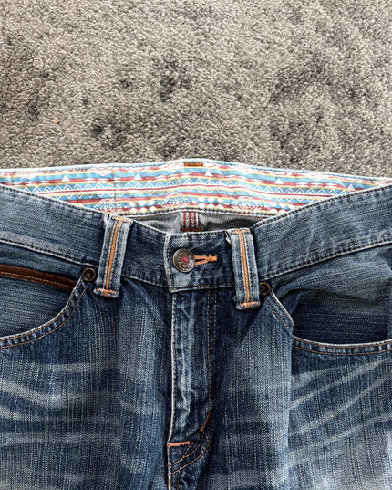 EDWIN XV "REPAIRED INDIGO DISTRESS" DENIM (S-M)