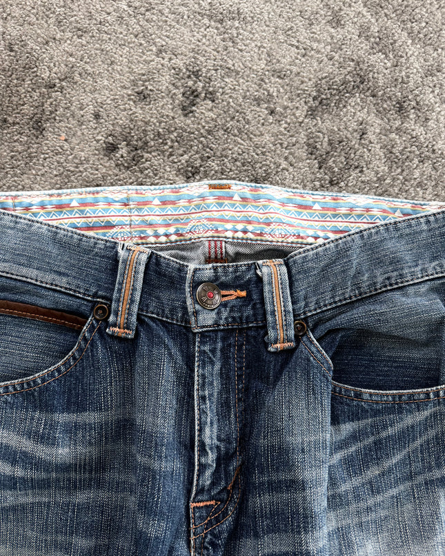 EDWIN XV "REPAIRED INDIGO DISTRESS" DENIM (S-M)