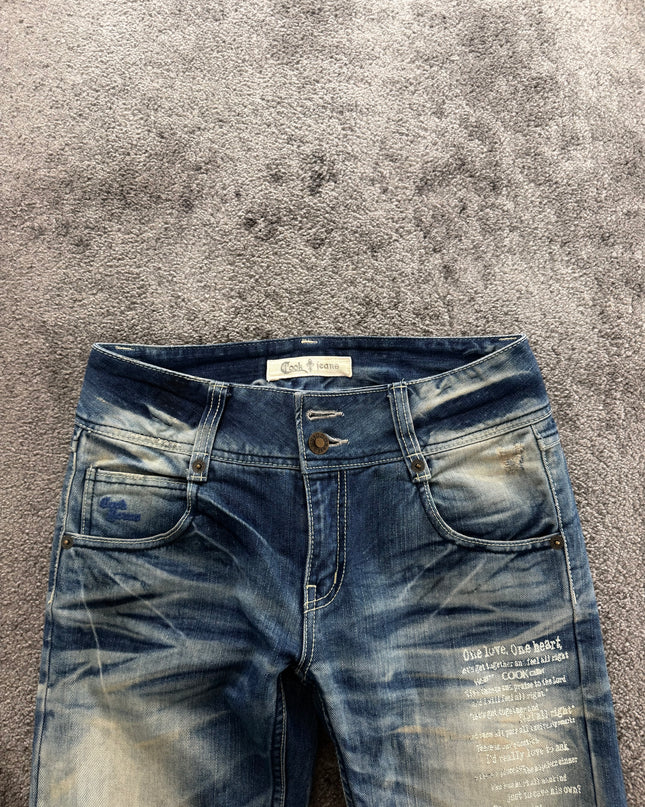 COOK JEANS "SUNBURST FADE" DENIM (M)