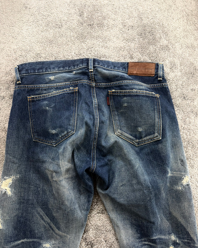 JACKROSE "DESTROYED INDIGO" DENIM (M)