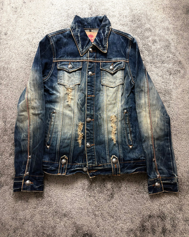 LAGUST "BROKEN INDIGO RITUAL" DENIM JACKET