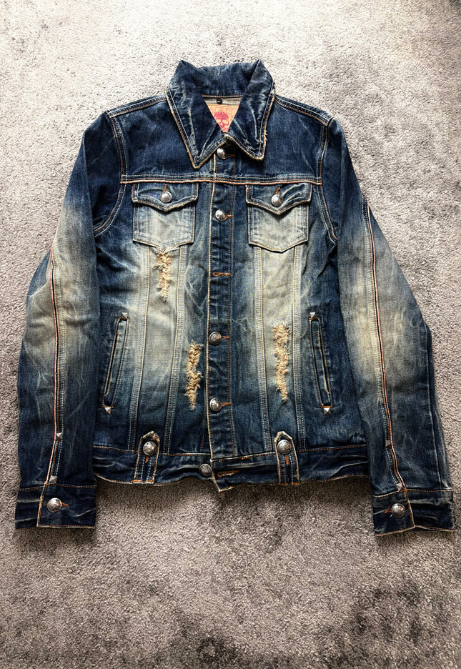 LAGUST "BROKEN INDIGO RITUAL" DENIM JACKET
