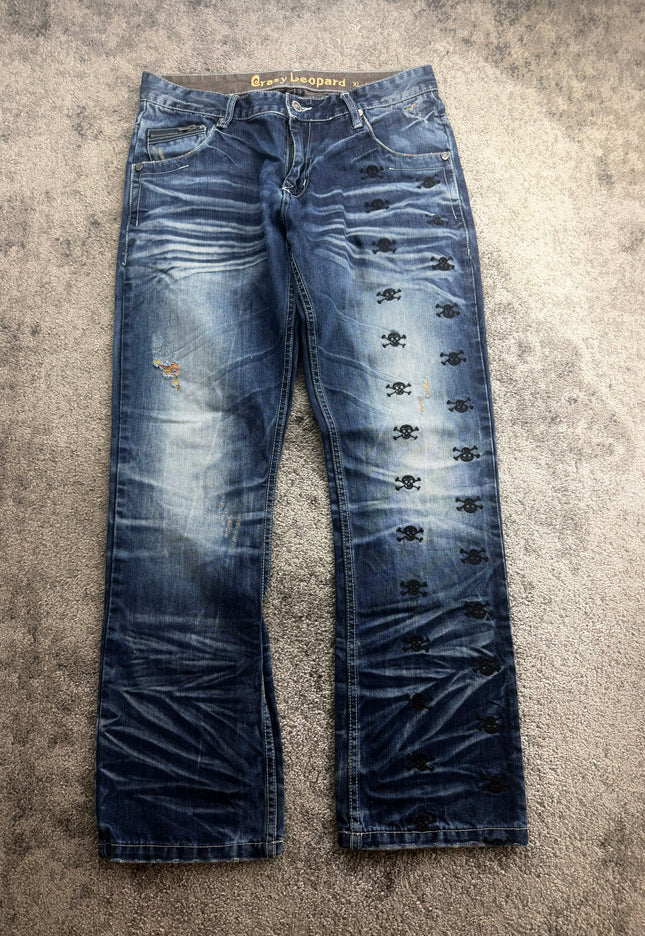 CRAZY LEOPARD "DEATH PARADE" DENIM (M-L)