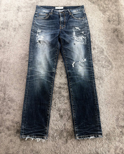 COOK JEANS "DISTRESSED FADE" DENIM (M)