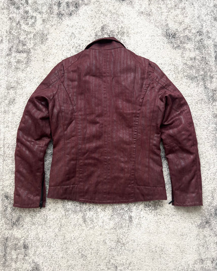 KEY SUEDE BIKER JACKET RED