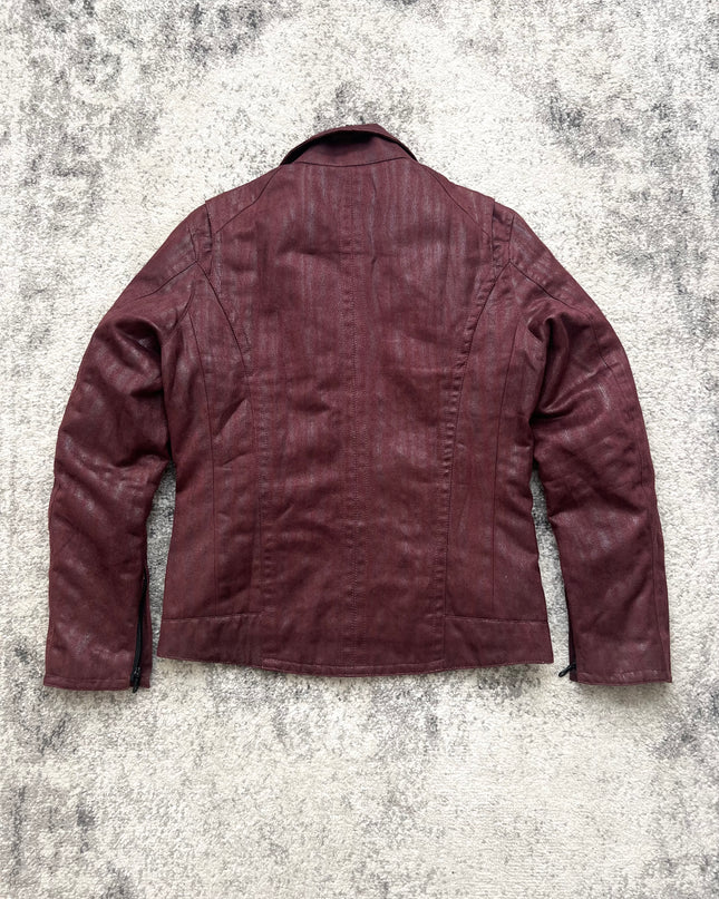 KEY SUEDE BIKER JACKET RED