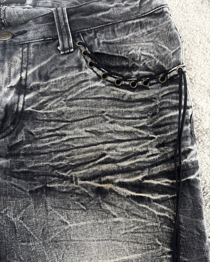 UGAJIN "SHADOW WASH LACE" DENIM (M)