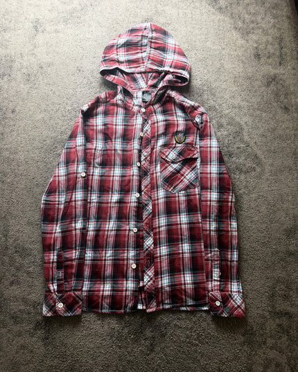 RUSS K "CRIMSON COLLEGE" FLANNEL (M)