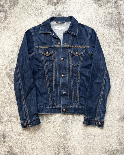 VANQUISH STUDDED INDIGO DENIM JACKET