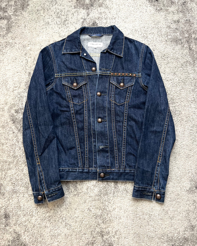 VANQUISH STUDDED INDIGO DENIM JACKET