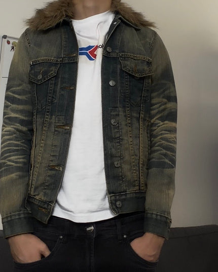 BY BEANS "FADED NORTHERN GHOST" DENIM JACKET