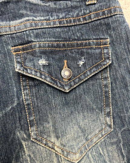 91 "SHATTER EFFECT INDIGO" DENIM