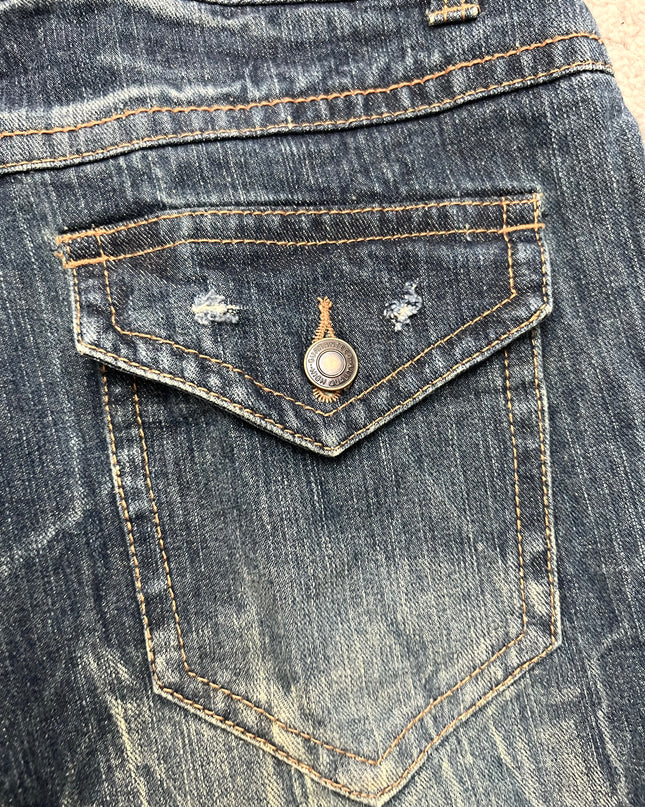 91 "SHATTER EFFECT INDIGO" DENIM