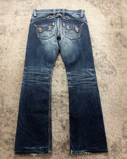 RUDE ZERO "PANEL FLARE" DENIM (M)
