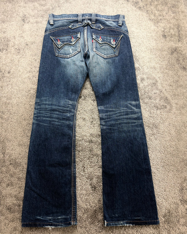 RUDE ZERO "PANEL FLARE" DENIM (M)
