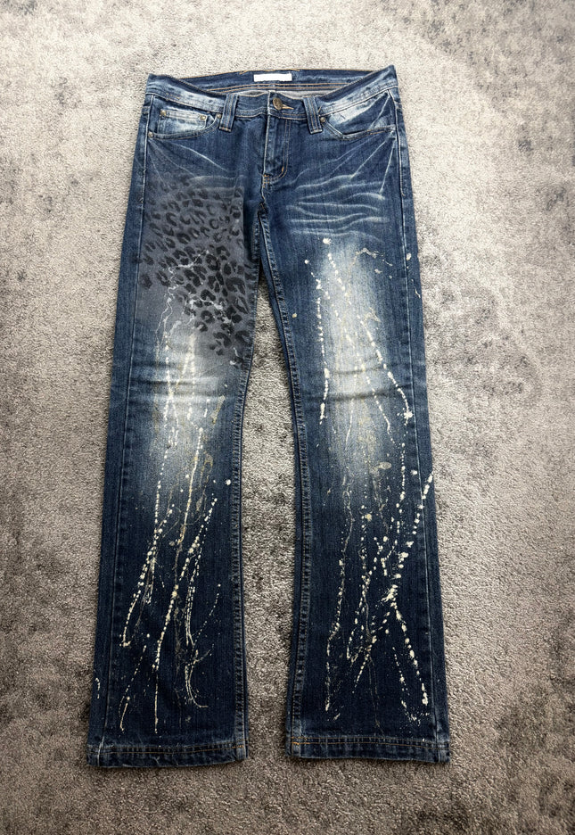 WILD PARTY "LEOPARD SPLASH" DENIM (M)