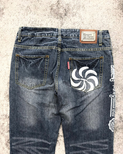 BANANA SEVEN "REBEL SCRIPT" DENIM