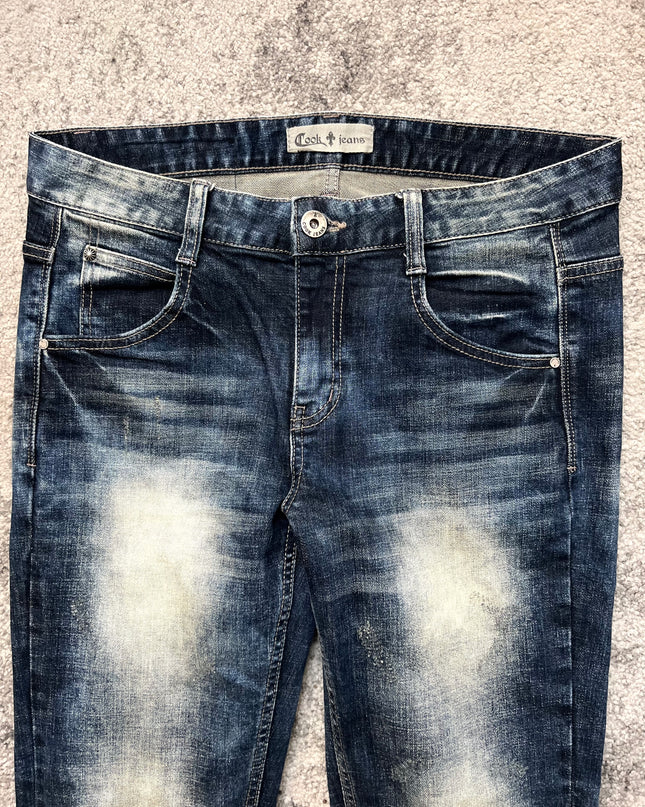 COOK JEANS "BLEACHED MARKS" SLIM FIT DENIM
