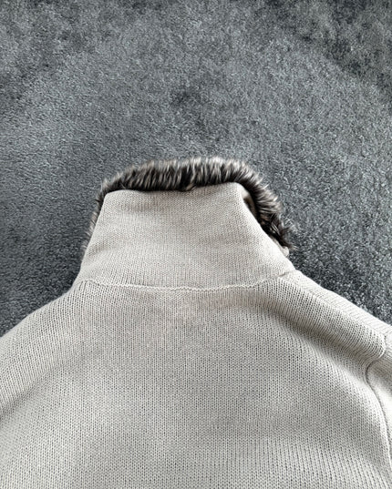 HOUSE OF BLUES "FUR LINED" KNIT HOODIE (M)