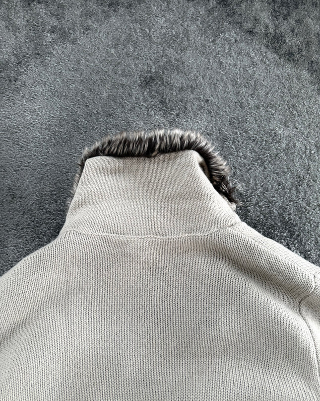 HOUSE OF BLUES "FUR LINED" KNIT HOODIE (M)
